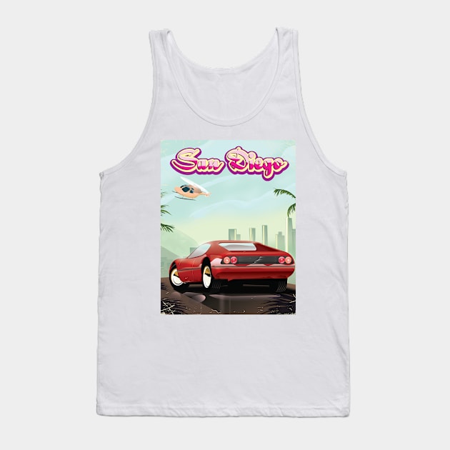 San Diego 80s Travel poster Tank Top by nickemporium1